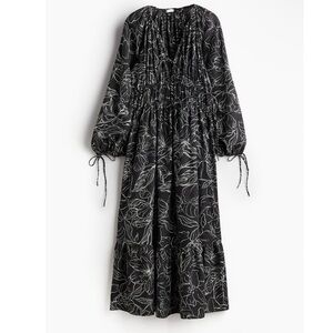 H&M Floral Drawstring Detail Maxi Dress size Medium